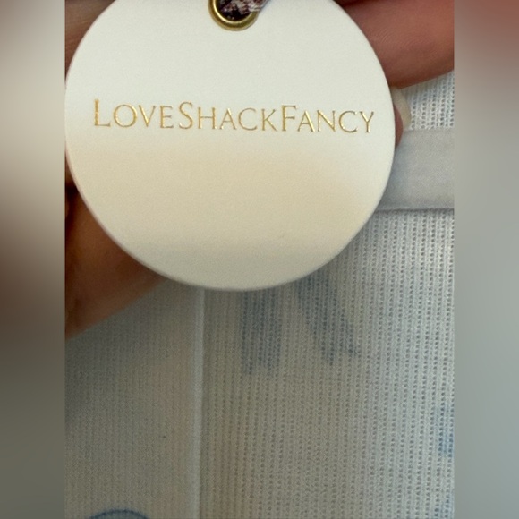 LoveShackFancy NWT Robe with Blue Bow Pattern and tie waist. - Picture 6 of 7